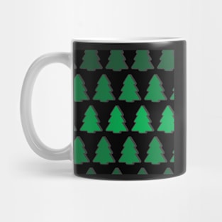 Green Christmas Tree Stripes Mug